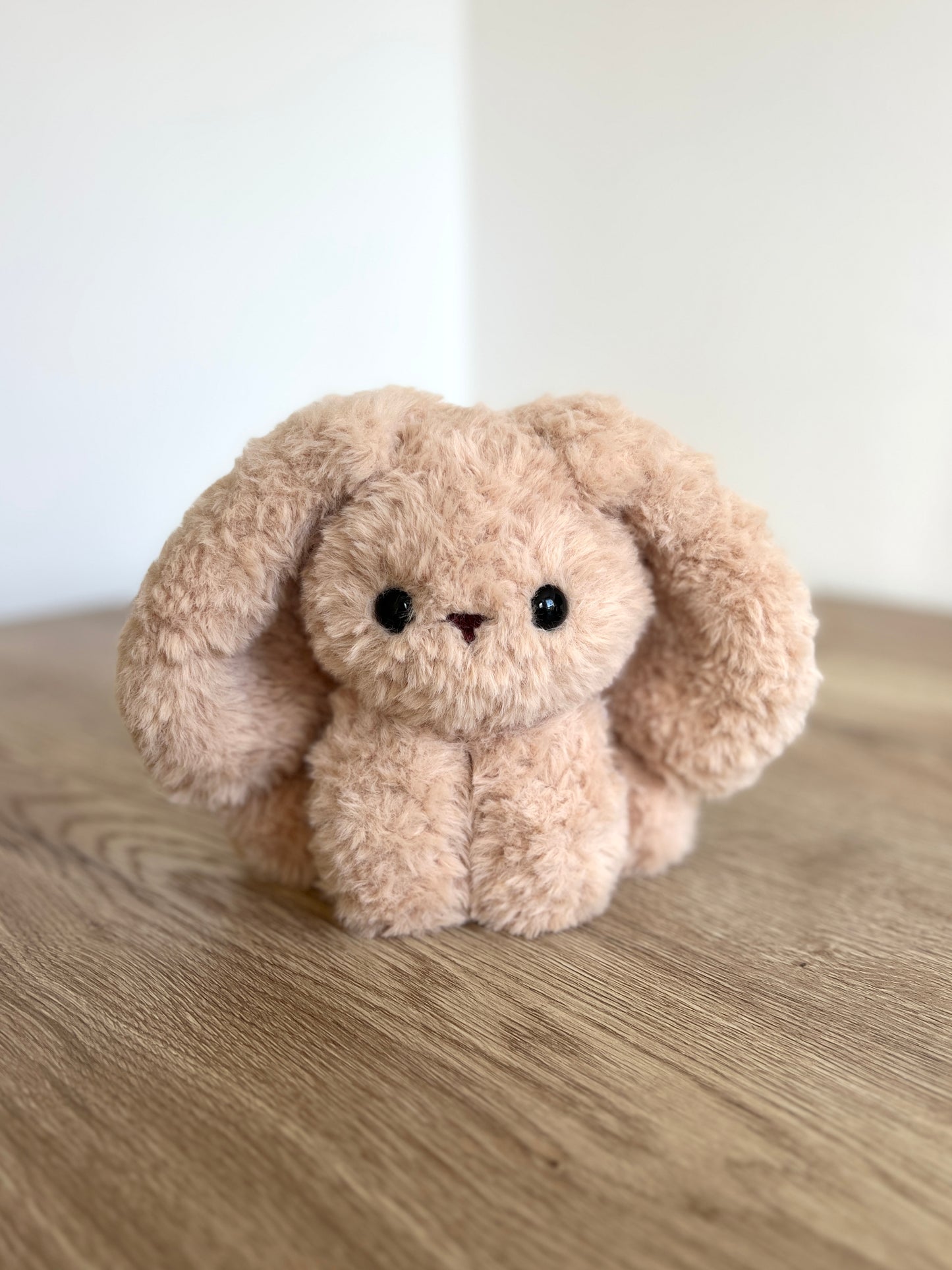 Sitting Fluffy Bunny - Beige (30cm / 11inch)