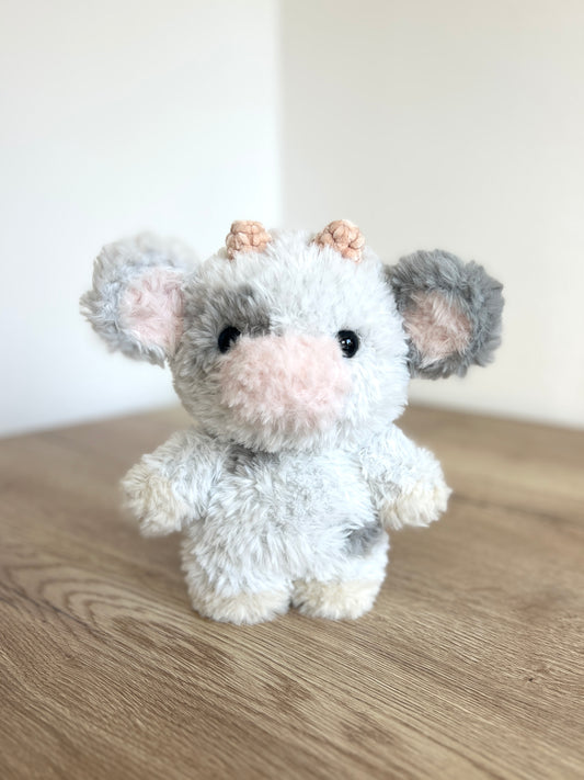 Fluffy Cow - Grey (30cm / 11inch)